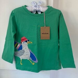Mini Boden Surfing Seagull Shirt